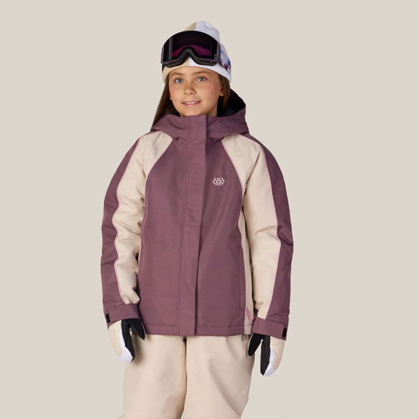 2627 686 아동 홀로그램 인슐 보드복 자켓 BLACK PLUM COLORBLOCK